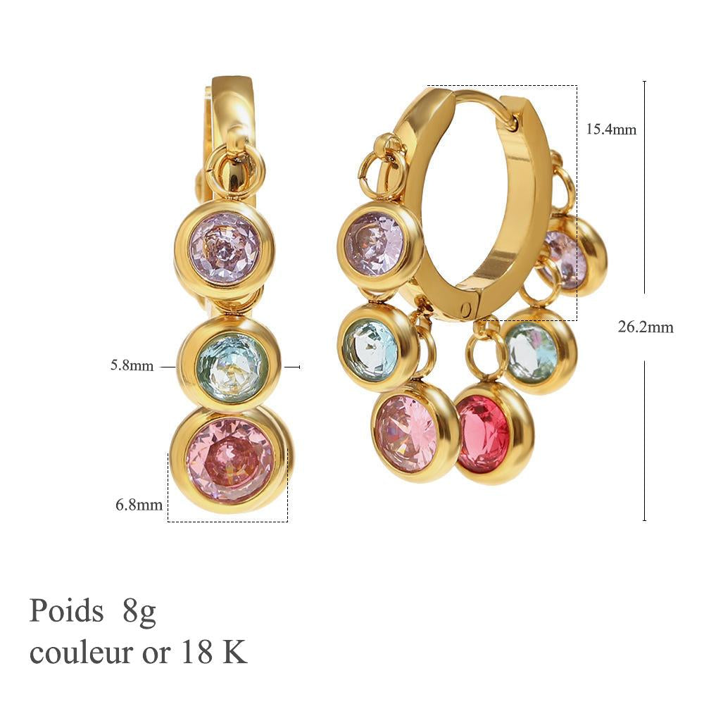 IWAMON – Créoles Iris - Éclat d'Âme et Promesse- 18carat IWAMON Le Luxe d'être soi même