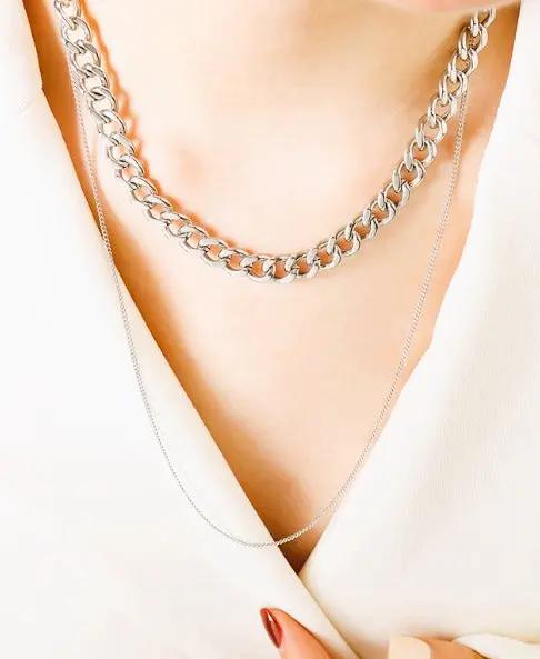 IWAMON-BIJOUX - Duo Colliers Layering Chunky IWAMON-BIJOUX