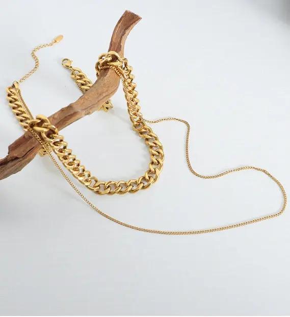 IWAMON-BIJOUX - Duo Colliers Layering Chunky IWAMON-BIJOUX