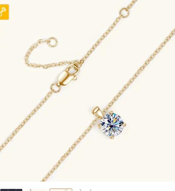 IWAMON-BIJOUX - Collier Moissanite 18 carat - Élégance intemporelle IWAMON-BIJOUX