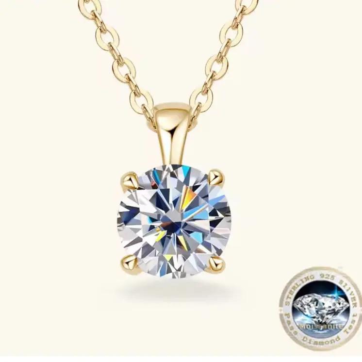 IWAMON-BIJOUX - Collier Moissanite 18 carat - Élégance intemporelle IWAMON-BIJOUX