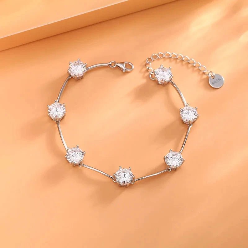 Bracelet Or Jaune 18K Zirconia Cubique 5A - Argent 925 IWAMON-BIJOUX