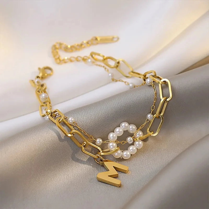 IWAMON-BIJOUX-Bracelet double chaîne IWAMON-BIJOUX