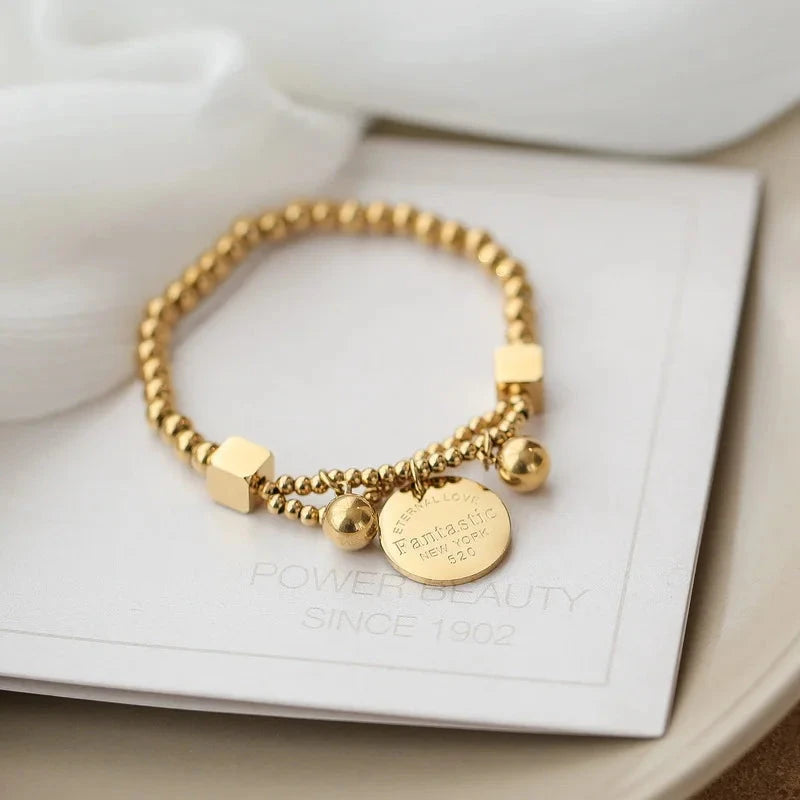 IWAMON-BIJOUX-Bracelet double chaîne IWAMON-BIJOUX