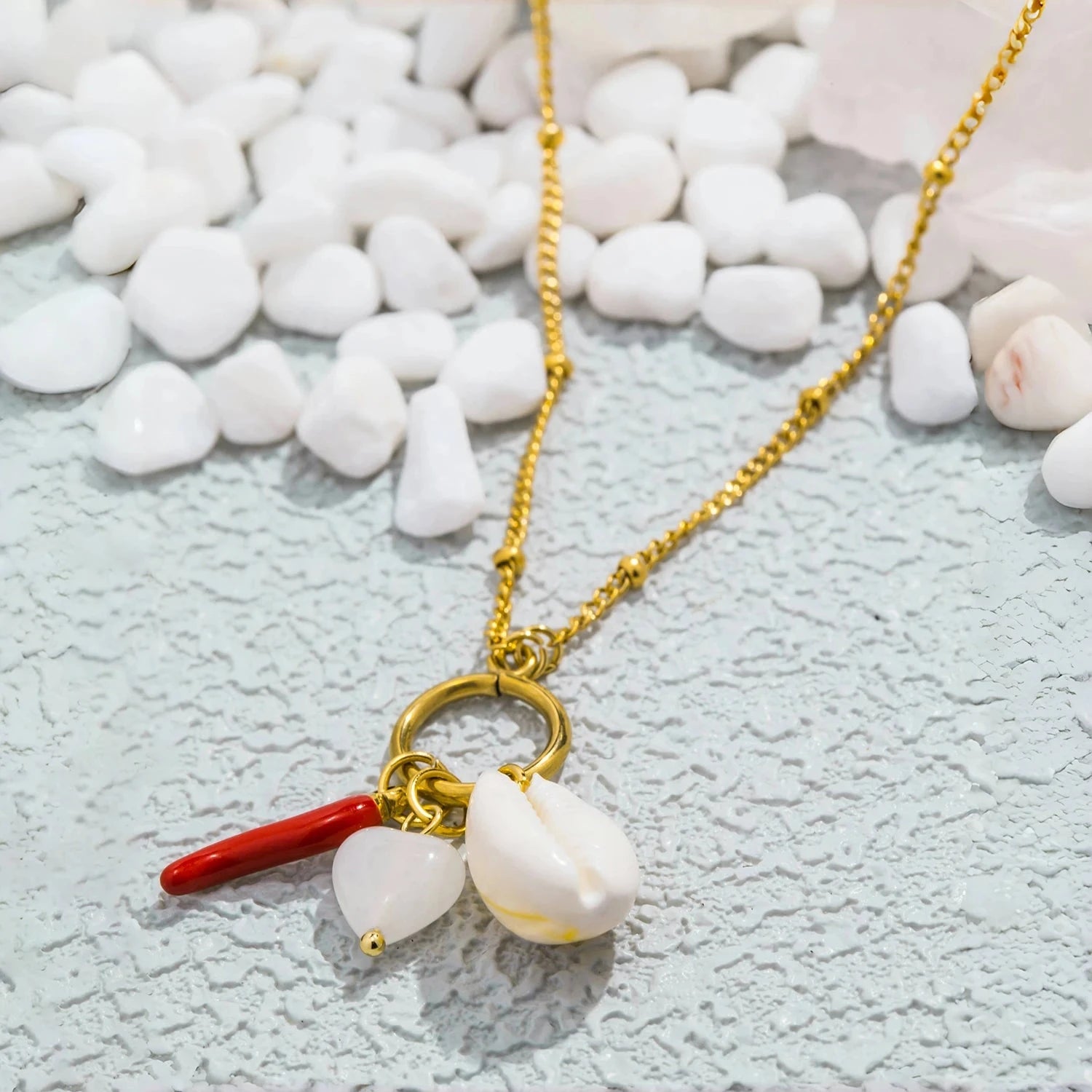 Collier tendance en acier inoxydable IWAMON-BIJOUX