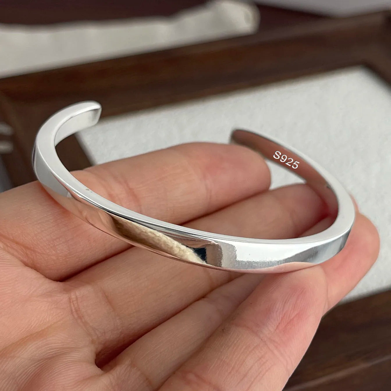 925 Sterling Silver Bracelets for Women Men String Accessories Trend Vintage Narrow Simple Pendant Party Jewelry Gift IWAMON-BIJOUX