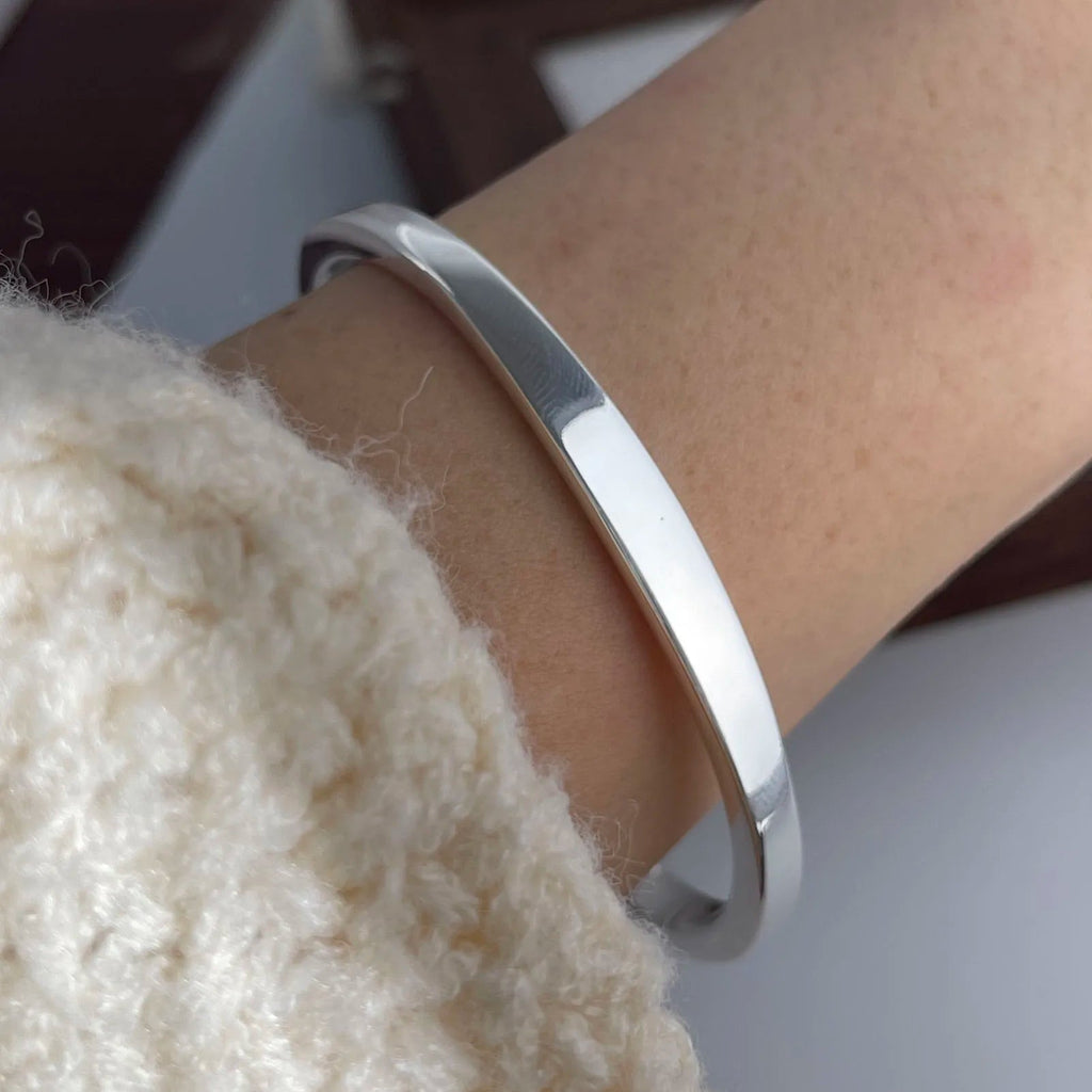 925 Sterling Silver Bracelets for Women Men String Accessories Trend Vintage Narrow Simple Pendant Party Jewelry Gift IWAMON-BIJOUX