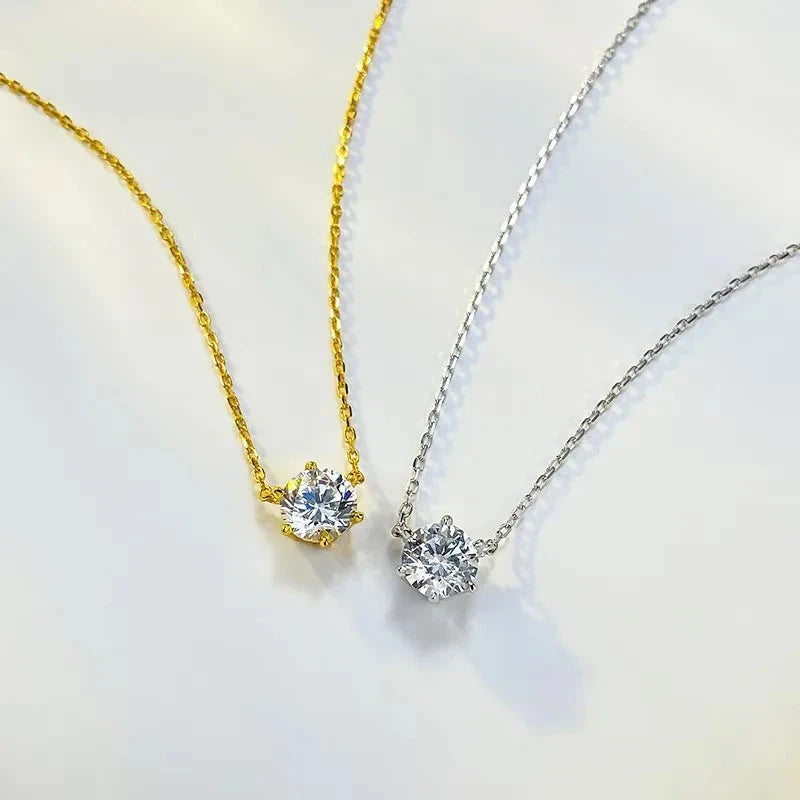 IWAMON-BIJOUX-Collier Argent Sterling 925 Plaqué Or - Zircons Étincelants IWAMON-BIJOUX