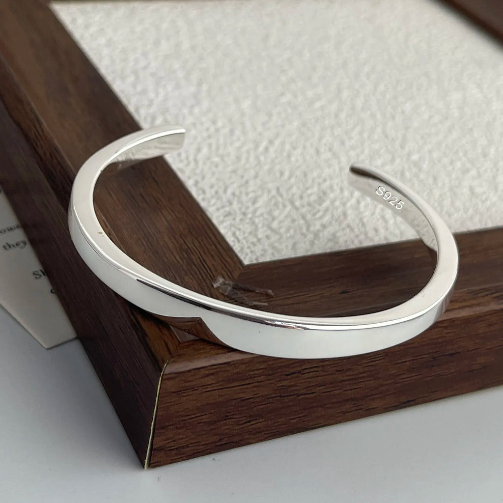 925 Sterling Silver Bracelets for Women Men String Accessories Trend Vintage Narrow Simple Pendant Party Jewelry Gift IWAMON-BIJOUX