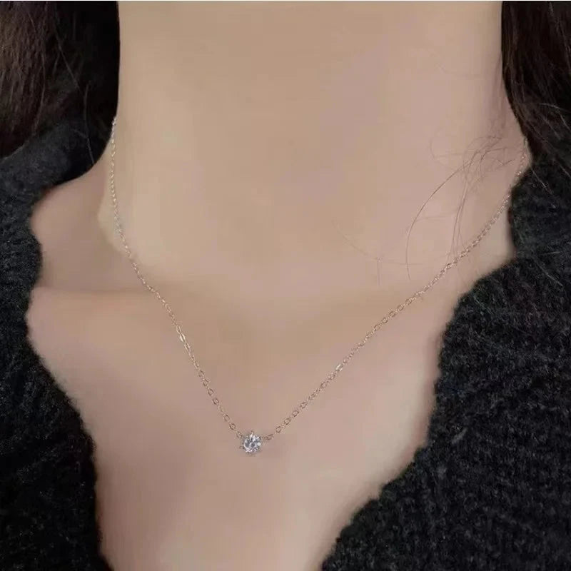 IWAMON-BIJOUX-Collier Argent Sterling 925 Plaqué Or - Zircons Étincelants IWAMON-BIJOUX