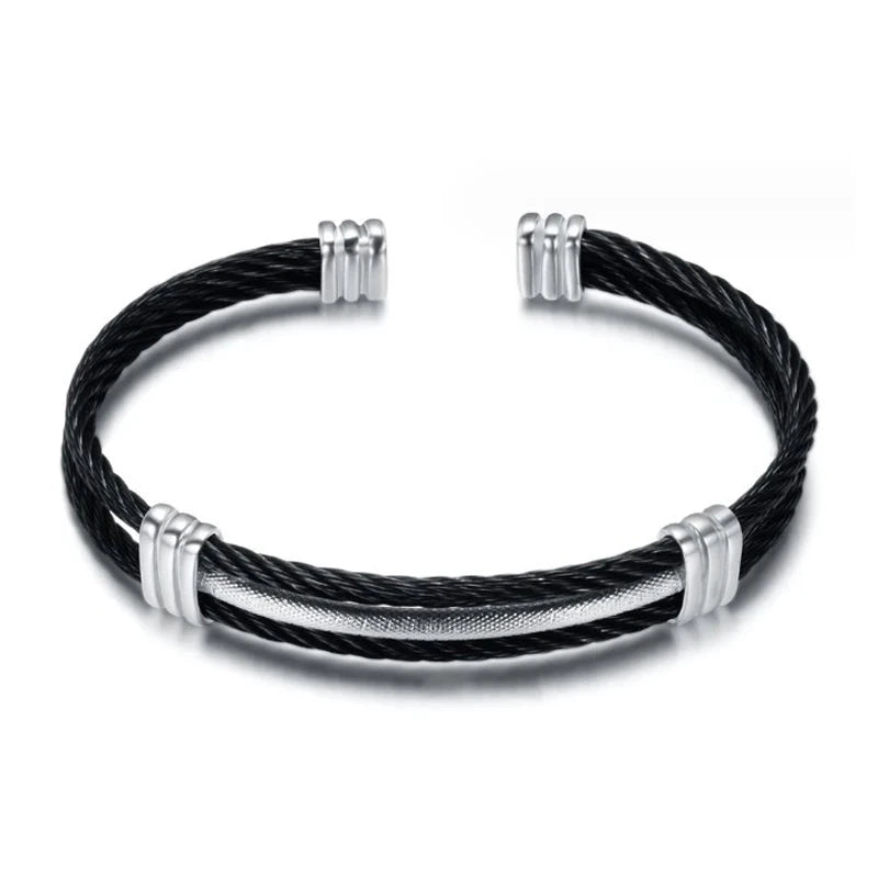 IWAMON-BIJOUX -Bracelet Câble Acier Inoxydable -  Homme/Femme IWAMON-BIJOUX
