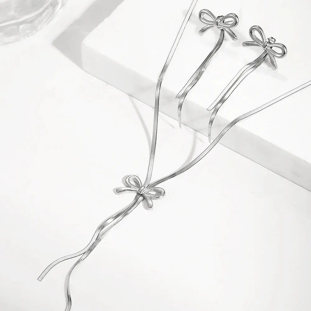 IWAMON-BIJOUX -Collier Chaîne Serpentine Nœuds  - Élégance Française IWAMON-BIJOUX