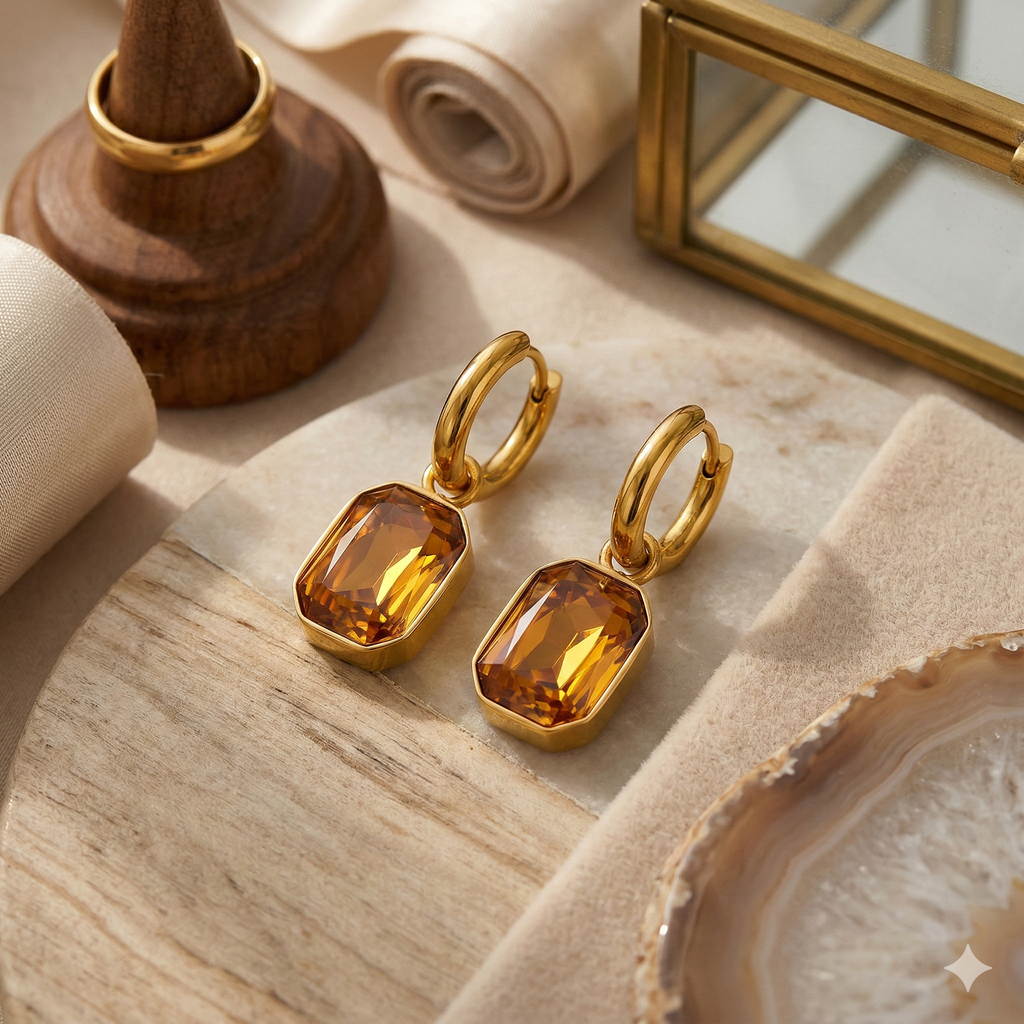 Boucles d'Oreilles "Éclat Solaire" — Collection&nbsp; IWAMON IWAMON-BIJOUX